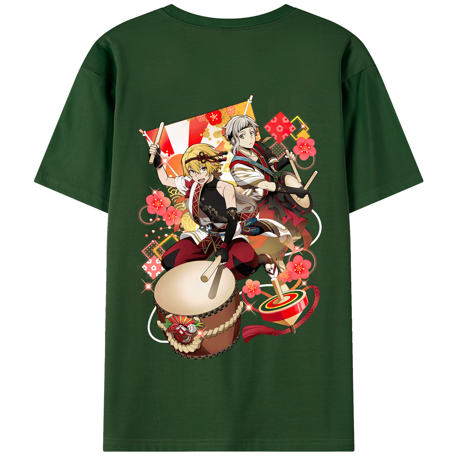 （画像用） 文豪ストレイドッグス Bungo Stray Dogs 綿100％半袖Tシャツ（背面プリント）
